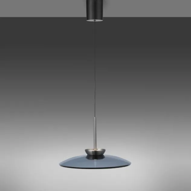 Neuhaus PURE® LED Pendelleuchte PURE E-Moon, platin (grau) Fernbedienung