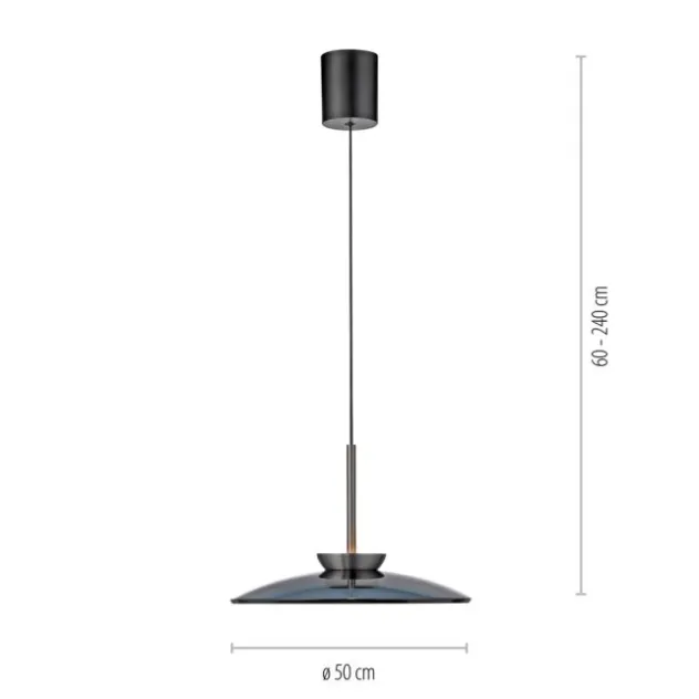 Neuhaus PURE® LED Pendelleuchte PURE E-Moon, platin (grau) Fernbedienung