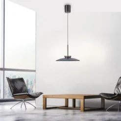 Neuhaus PURE® LED Pendelleuchte PURE E-Moon, platin (grau) Fernbedienung