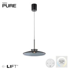 Neuhaus PURE® LED Pendelleuchte PURE E-Moon, platin (grau) Fernbedienung