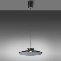 Neuhaus PURE® LED Pendelleuchte PURE E-Moon, platin (grau) Fernbedienung