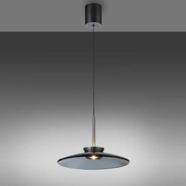 Neuhaus PURE® LED Pendelleuchte PURE E-Moon, platin (grau) Fernbedienung