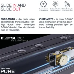 Neuhaus PURE® LED Pendelleuchte PURE Moto e-SLIDE® imperial gold