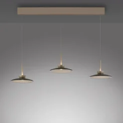 Neuhaus PURE® LED Pendelleuchte PURE Moon, bronce, 3-flammig, Lift, dimmbar