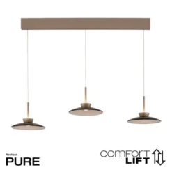 Neuhaus PURE® LED Pendelleuchte PURE Moon, bronce, 3-flammig, Lift, dimmbar