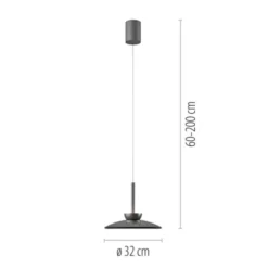 Neuhaus PURE® LED Pendelleuchte PURE Moon platin (grau) höhenverstellbar