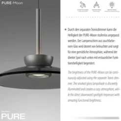 Neuhaus PURE® LED Pendelleuchte PURE Moon platin (grau) höhenverstellbar