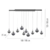 Neuhaus PURE® LED Pendelleuchte PURE E-Infinity, mystic grey mit e-Slide Funktion