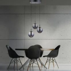 Neuhaus PURE® LED Pendelleuchte PURE E-Infinity, mystic grey, mit e-Lift Funktion