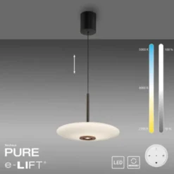 Neuhaus PURE® LED Pendelleuchte PURE E-Vitrum, dark-metal brown, höhenverstellbar
