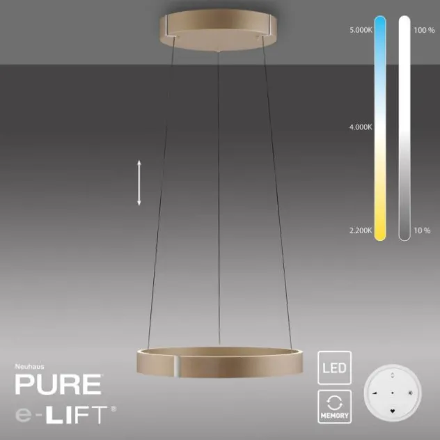 Neuhaus PURE® LED Pendelleuchte PURE E-Clipse bronce
