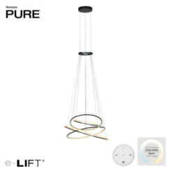 Neuhaus PURE® LED Pendelleuchte PURE E-Flying Rings mystic grey (grau)