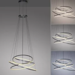 Neuhaus PURE® LED Pendelleuchte PURE E-Flying Rings mystic grey (grau)