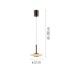 Neuhaus PURE® LED Pendelleuchte PURE Vitrum, dark-metal, brown, höhenverstellbar