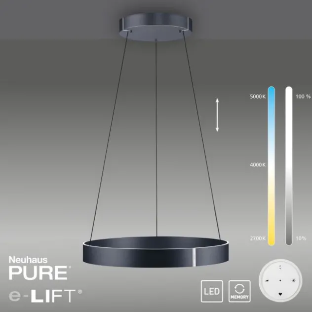 Neuhaus PURE® LED Pendelleuchte PURE E-Clipse mystic grey (grau)