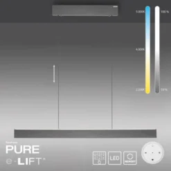 Neuhaus PURE® LED Pendelleuchte PURE E-Motion platin (grau)