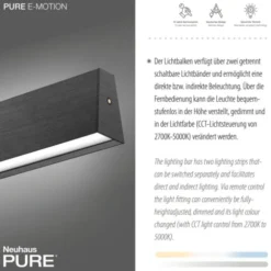 Neuhaus PURE® LED Pendelleuchte PURE E-Motion platin (grau)