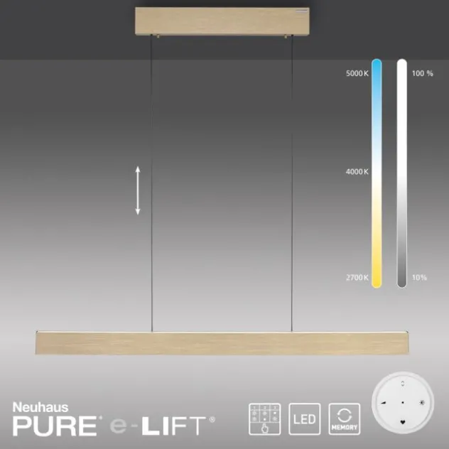 Neuhaus PURE® LED Pendelleuchte PURE E-Motion, imperial gold