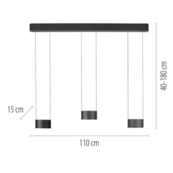 Neuhaus PURE® LED Pendelleuchte PURE Clipse, mystic-grey (grau), Fernbedienung, Comfort Lift