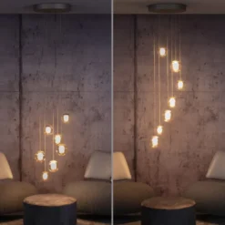 Neuhaus PURE® LED Pendelleuchte PURE Popup, bronce, 7-flammig