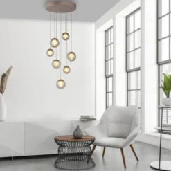 Neuhaus PURE® LED Pendelleuchte PURE Popup, bronce, 7-flammig