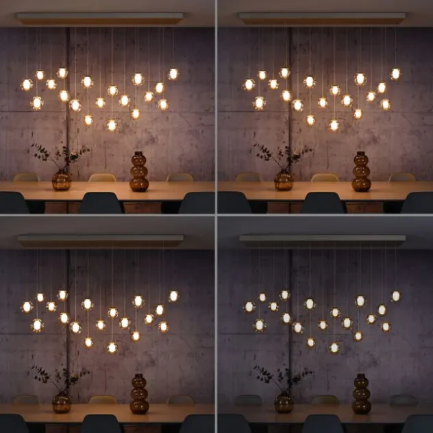 Neuhaus PURE® LED Pendelleuchte PURE Popup, bronce, 19-flammig