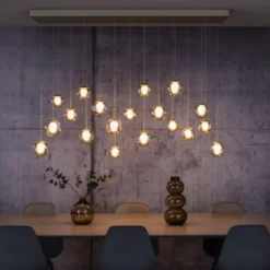 Neuhaus PURE® LED Pendelleuchte PURE Popup, bronce, 19-flammig