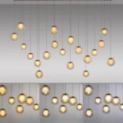 Neuhaus PURE® LED Pendelleuchte PURE Popup, bronce, 19-flammig