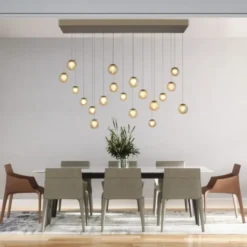 Neuhaus PURE® LED Pendelleuchte PURE Popup, bronce, 19-flammig