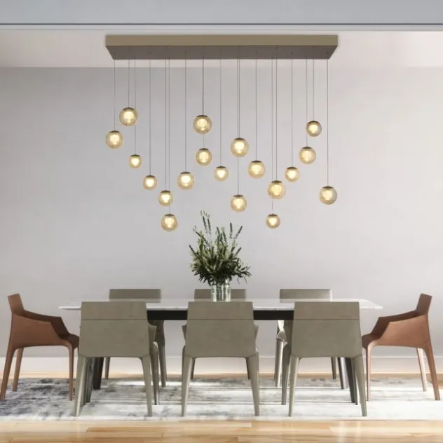 Neuhaus PURE® LED Pendelleuchte PURE Popup, bronce, 19-flammig