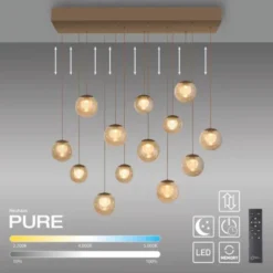 Neuhaus PURE® LED Pendelleuchte PURE Popup, bronce, 13-flammig