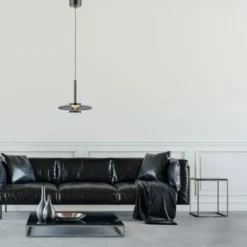 Neuhaus PURE® LED Pendelleuchte PURE Vitrum, platin (grau), dimmbar, höhenverstellbar