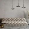 Neuhaus PURE® LED Pendelleuchte PURE Vitrum, platin (grau), 3-flammig