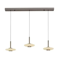 Neuhaus PURE® LED Pendelleuchte PURE Vitrum, dark-metal brown, 3-flammig