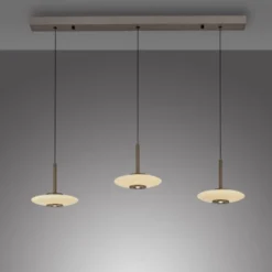 Neuhaus PURE® LED Pendelleuchte PURE Vitrum, dark-metal brown, 3-flammig