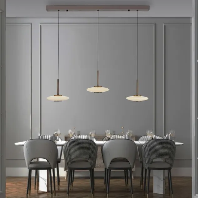 Neuhaus PURE® LED Pendelleuchte PURE Vitrum, dark-metal brown, 3-flammig