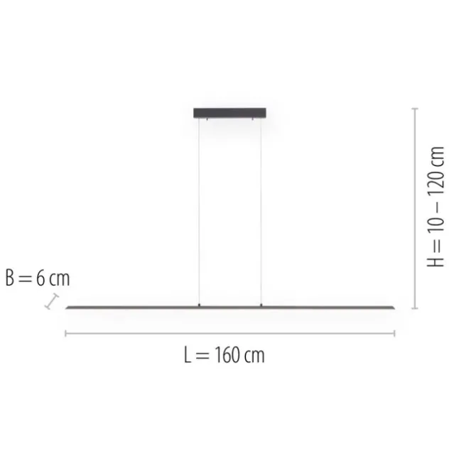 Neuhaus PURE® LED Pendelleuchte PURE Lite graphite, CCT dimmbar
