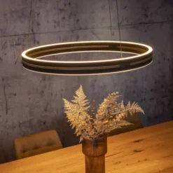 Neuhaus PURE® LED Pendelleuchte PURE E-Loop oak/ black pearl