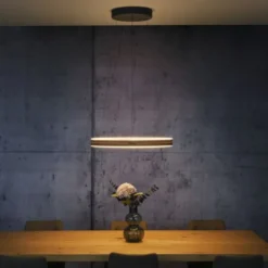 Neuhaus PURE® LED Pendelleuchte PURE E-Loop oak/ black pearl