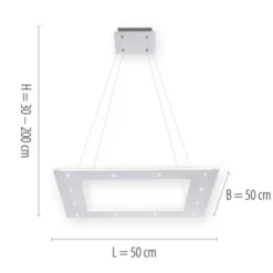 Neuhaus PURE® LED Pendelleuchte PURE Cosmo, quadratisch, Touchdimmer, CCT