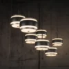 Neuhaus PURE® LED Pendelleuchte PURE Falling Rings.black pearl/ diamond