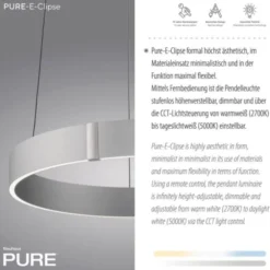 Neuhaus PURE® LED Pendelleuchte PURE E-Clipse stone (alu)