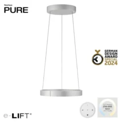 Neuhaus PURE® LED Pendelleuchte PURE E-Clipse stone (alu)