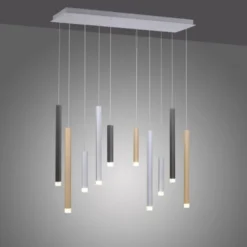 Neuhaus PURE® LED Pendelleuchte PURE Gemin, aluminium gebürstet, 10-flammig