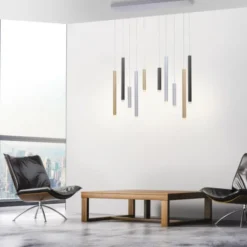 Neuhaus PURE® LED Pendelleuchte PURE Gemin, aluminium gebürstet, 10-flammig