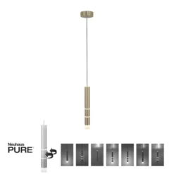 Neuhaus PURE® LED Pendelleuchte PURE Vega, messing-matt, 1-flammig