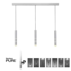 Neuhaus PURE® LED Pendelleuchte PURE Vega,aluminium, 1-flammig, mit Lichtmodi