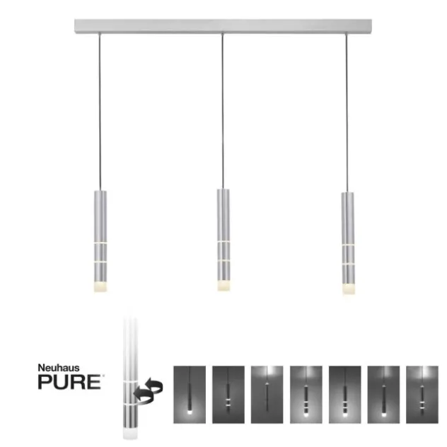 Neuhaus PURE® LED Pendelleuchte PURE Vega,aluminium, 1-flammig, mit Lichtmodi