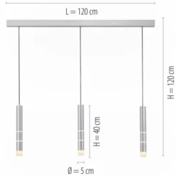 Neuhaus PURE® LED Pendelleuchte PURE Vega,aluminium, 1-flammig, mit Lichtmodi