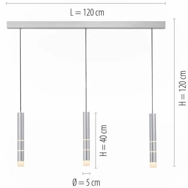 Neuhaus PURE® LED Pendelleuchte PURE Vega,aluminium, 1-flammig, mit Lichtmodi